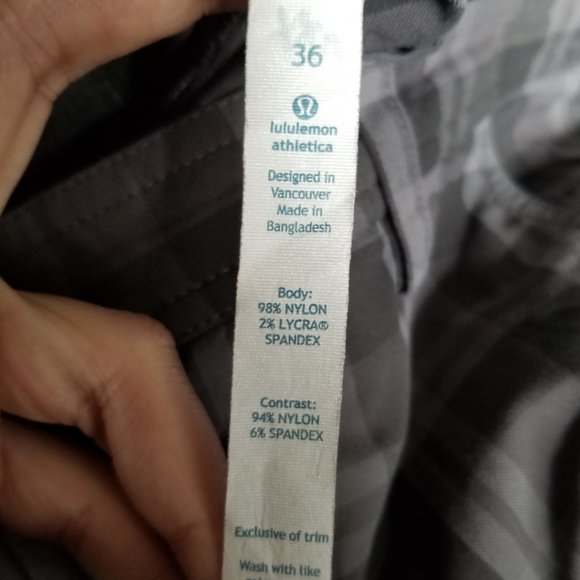 Lululemon Brown Checks Kahuna Chino Shorts - Picture 3 of 3